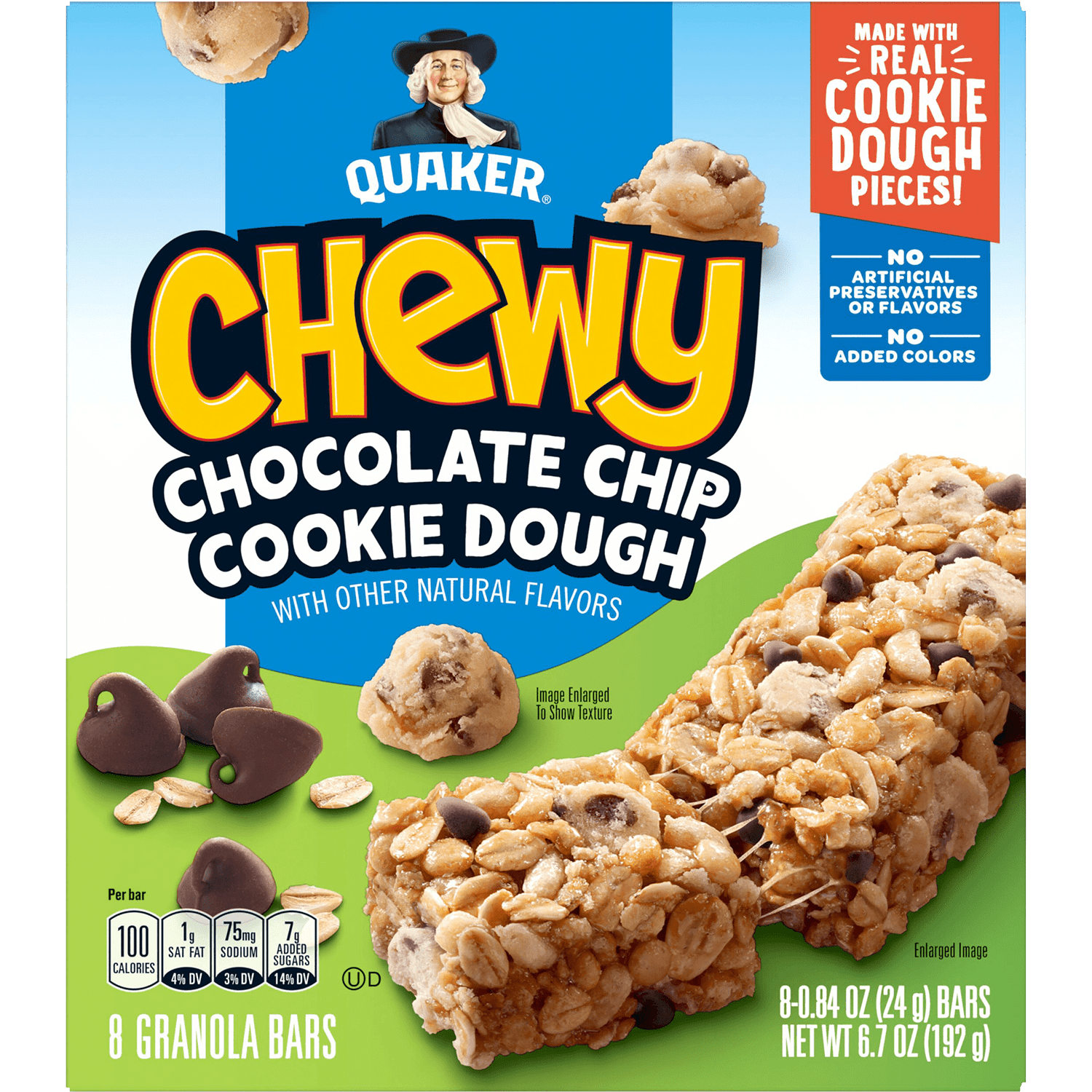 QUAKER® CHEWY GRANOLA BARS - CHEWY CHOCOLATE CHIP COOKIE DOUGH