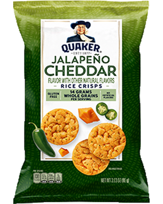 Quaker® Rice Crisps Jalapeño Cheddar - Front