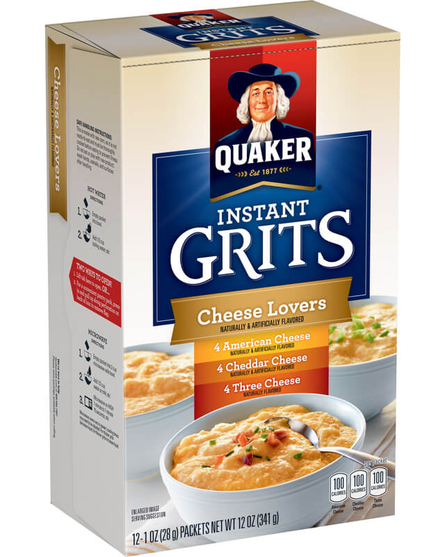 Instant Grits Cheese Lovers Flavors Variety Quaker Oats