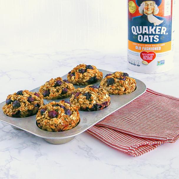 Recipe Baked Banana Blueberry Oatmeal Muffins 