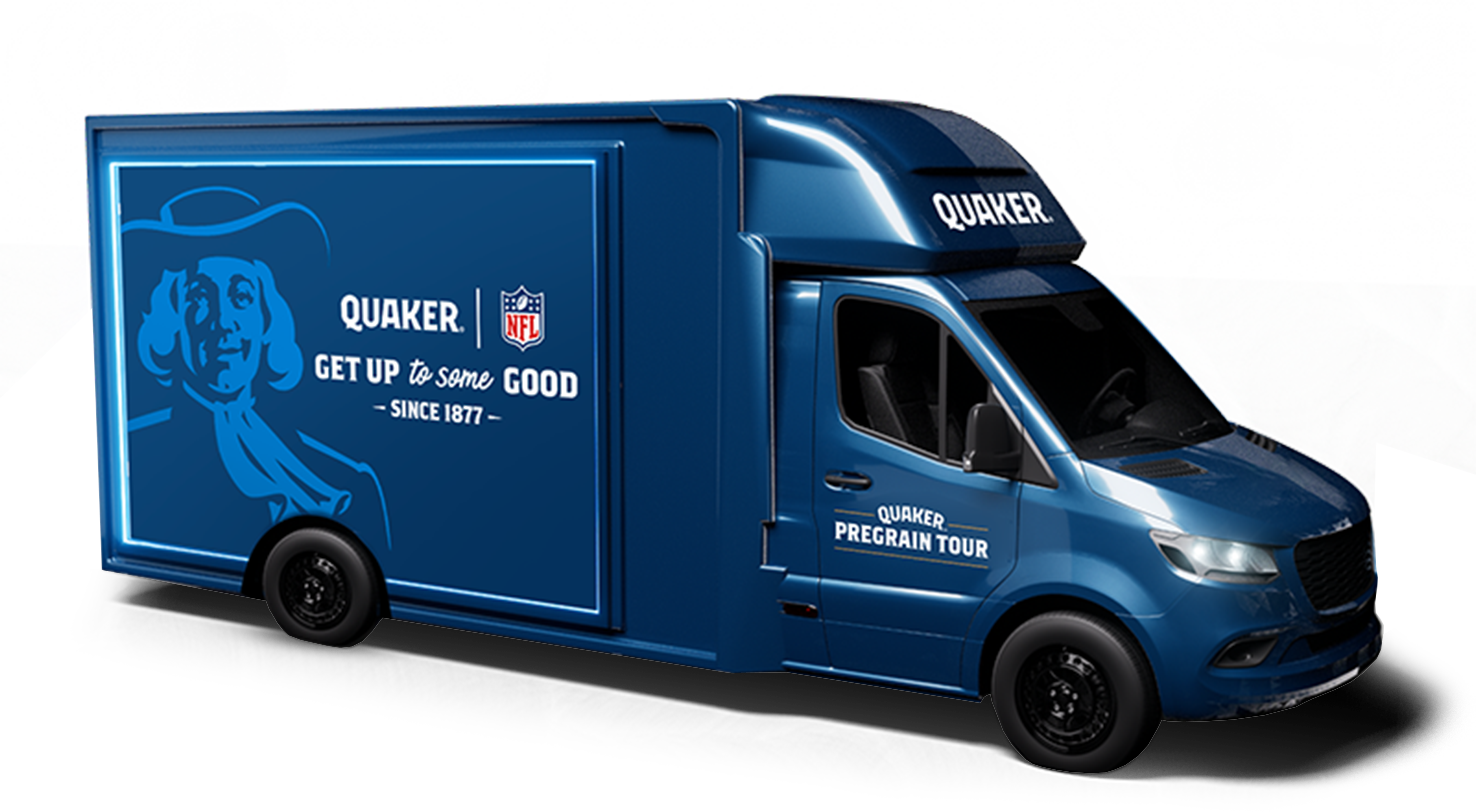 Quaker® Launches New Pregrain Tour featuring NFL Inspired Recipes, Tailgate  Truck and Donation to GENYOUth to Help Tackle Food Insecurity